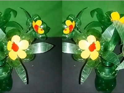 DIY.Easy how to make awesome flower vase making water bottle flowers from plastic bottle vase