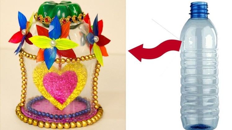 DIY - How to make plastic bottle beautiful showpieces at home - Valentine's day gift ideas