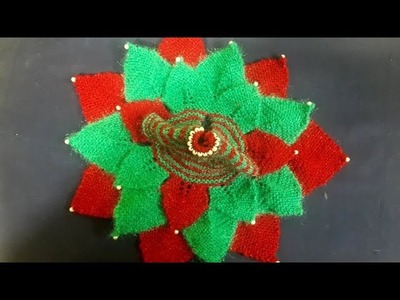 DIY Make Knitting 3 Layer Flower Shape Poshak (dress) of Laddu Gopal. Bal Gopal - easy step by step