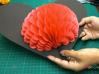 DIY. paper crafts. how to make 3D flower pop up card. valentine's day special
