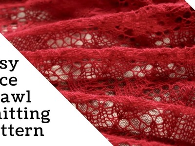 Easy lace shawl knitting pattern