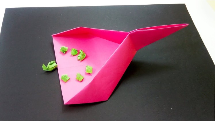 Easy Origami Dustpan - How to make a Origami Dustpan with paper - Creative Paper Craft