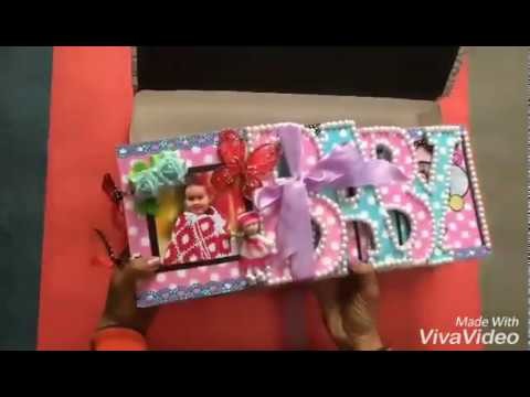 Greeting Card for Baby Girl | Handmade Scrapbook for Baby | Scrapbook Ideas