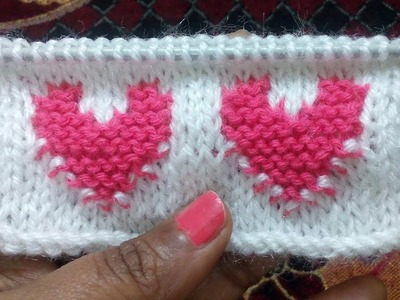 Heart-Shape Knitting Pattern for Sweater# 93  Satrangi
