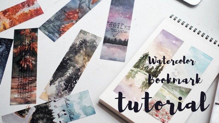 How I make my watercolor bookmarks. Tips+Process