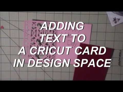 How to add text to a cricut card in design space