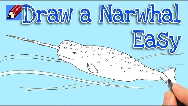 How to draw a Narwhal Real Easy