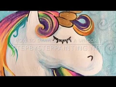 How To Draw & Paint Unicorn Head For Beginners & Kids