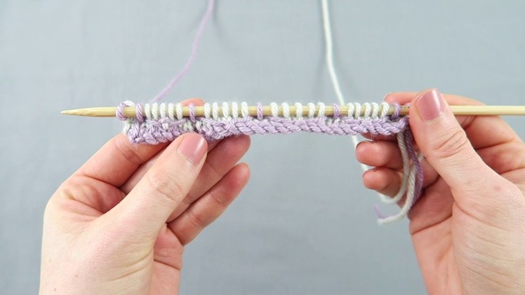 How to knit 2-Colour Lattice Stitch