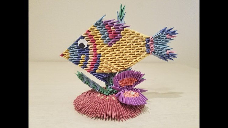 How To Make 3D Origami Fish Showpiece