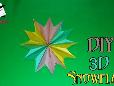 How To Make 3D Paper Snowflake | 3D Snowflake From Paper | 3D Snowflake For Birthday Decoration