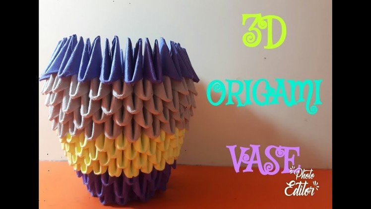 How to make a  3D origami vase.-Asaa Creations