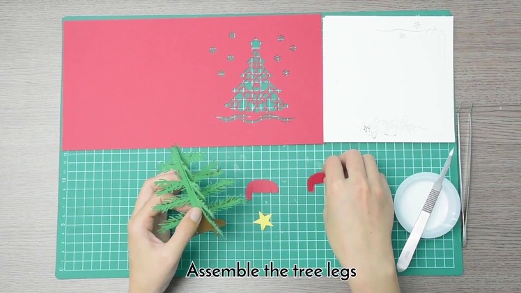 How to make a 3D Pop Up Christmas Tree Card - Paper Color | 3D Pop Up Cards Manufacturer