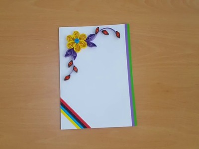 How to make a Greeting Quilling Card - DIY Paper Crafts - Birthday Gift Card Ideas # 43