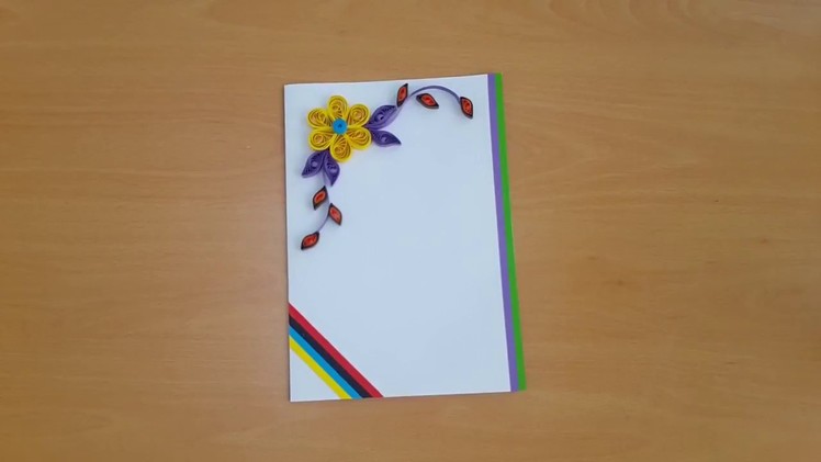 How to make a Greeting Quilling Card - DIY Paper Crafts - Birthday Gift Card Ideas # 43