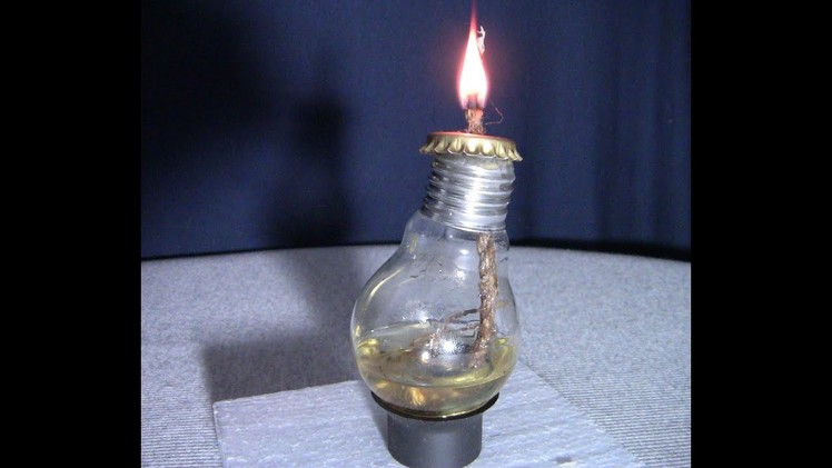 How to Make a Light Bulb Oil Lamp DIY