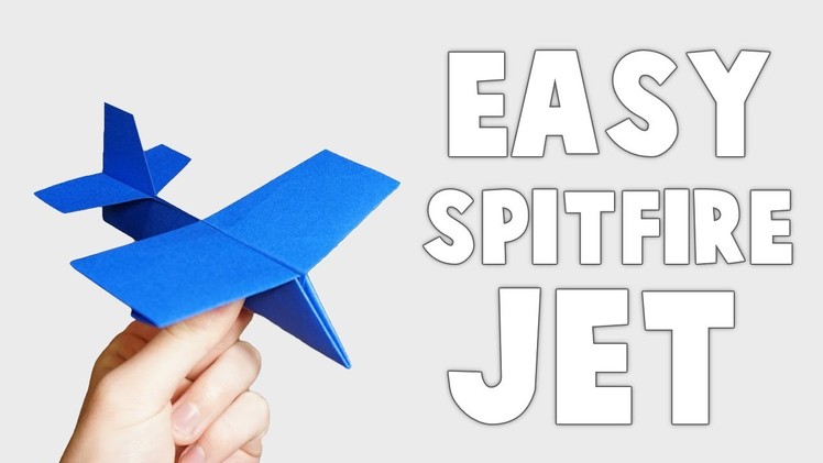 How to make a Paper Airplane - Easy Paper Spitfire Fighter Jet!
