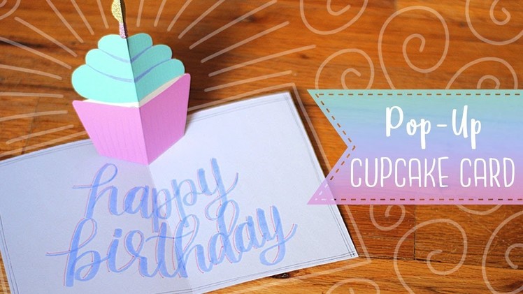 How To Make A Pop Up Birthday Cupcake Card (Easy) ????