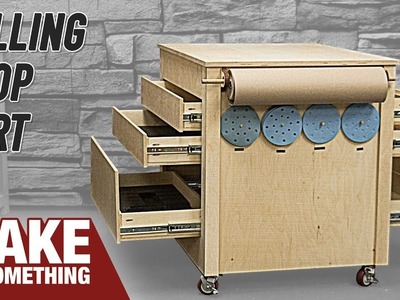 How to Make a Rolling Woodworking Shop Cart. Infeed Table and Sanding Station