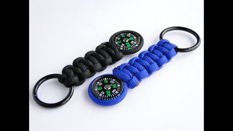 How to Make a Simple Paracord Compass Keychain-Cobra Weave