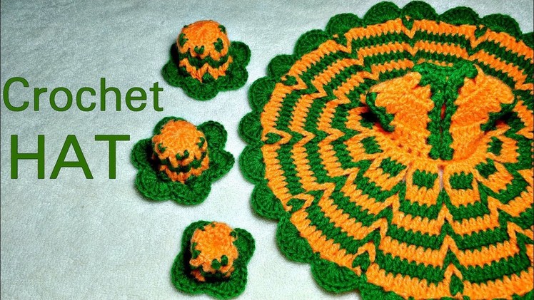 How to make Beautiful Crochet HAT for Kanha Ji (all sizes)