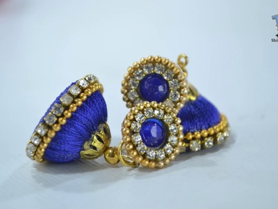 How to make blue colour earrings
