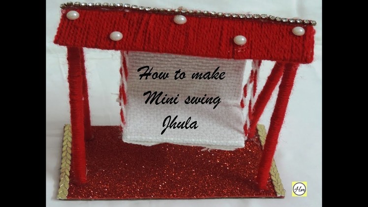 How to make DIY mini Swing jhula with waste material | best out of waste idea