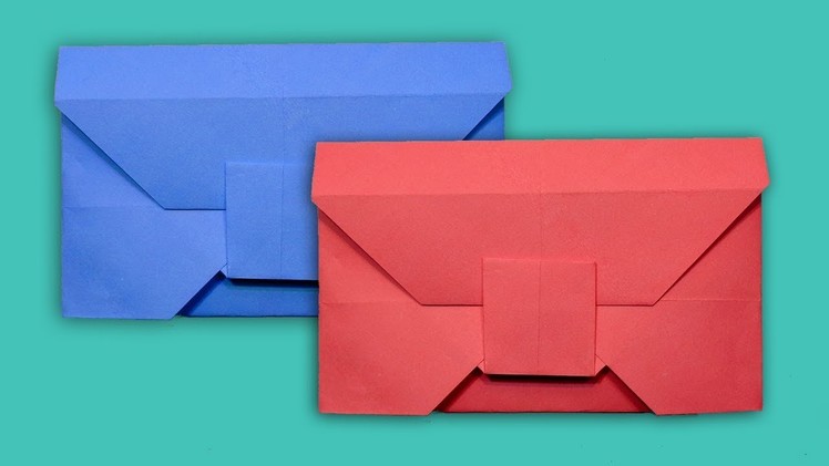 How to Make Envelope from a Square Color Paper Without Glue