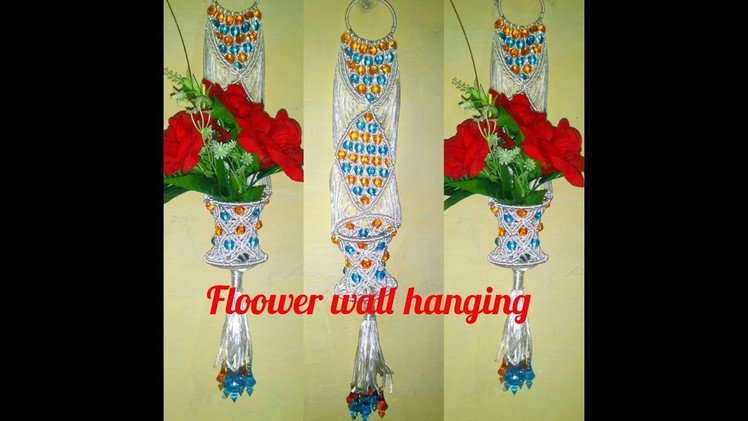 How to make flower pot wall hanging.  new design. 