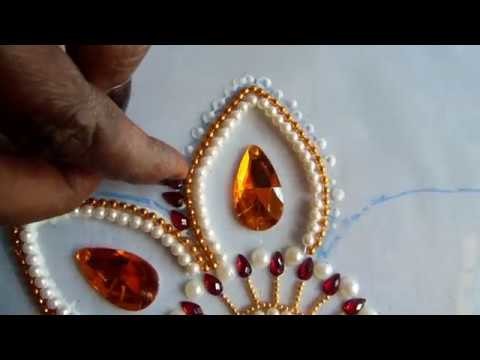 How to make kundan stones design plate | easy method