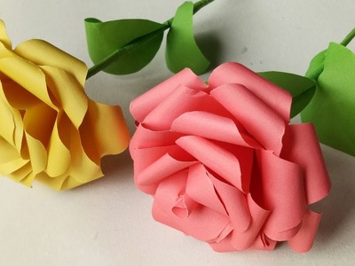 How to make realistic and easy paper roses.(Origami Rose)