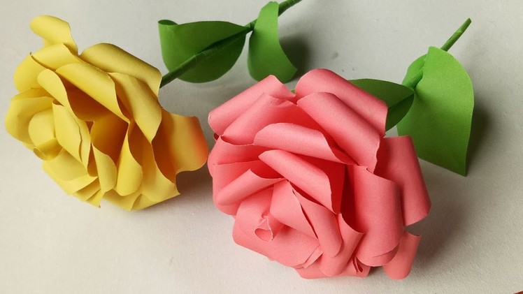 How to make realistic and easy paper roses.(Origami Rose)