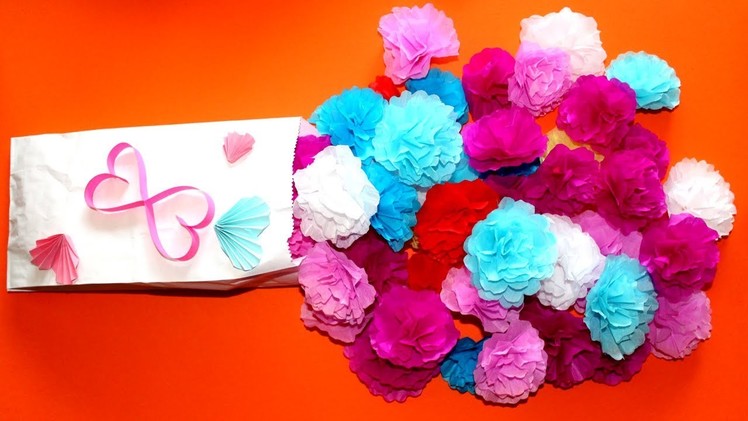 How to Make Small Tissue Paper Flower - Simple tutorial for how to make tiny tissue paper flowers