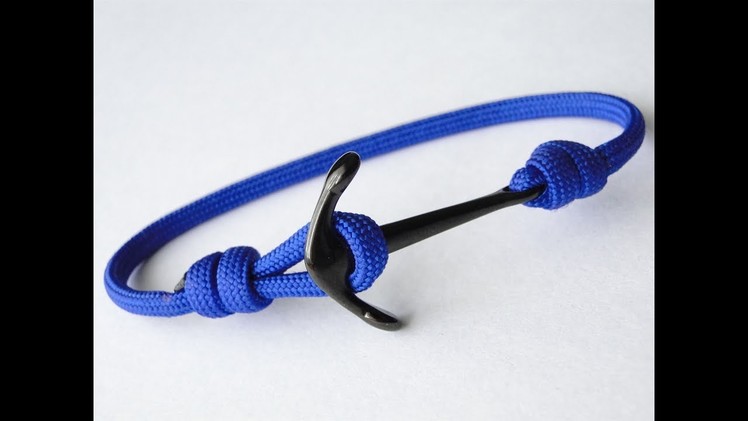 How to Make the Easiest Anchor Charm.Nautical Paracord Bracelet