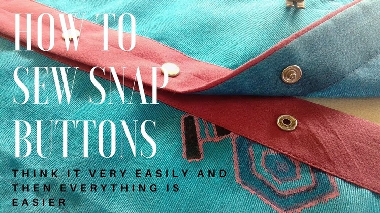 How to sew snap buttons placket [snap buttons how to attach] diy
