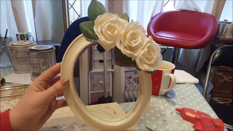 How to Shabby Chic a £1 Poundland Mirror - Complete for under £2!