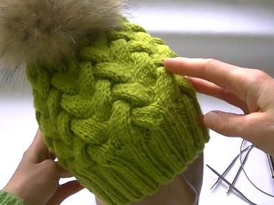 Knitting a hat with a pattern - "braid of 15 stitches"