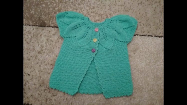 Knitting baby Cardigan for girls.  Part 2