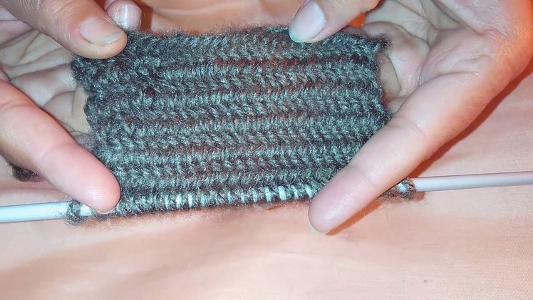 Knitting *Fishbone or Herringbone *stitch pettern easy stitch for ladies sweater,cardigan .