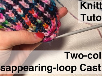 Knitting Tutorial: Two-colour Disappearing-loop Cast On