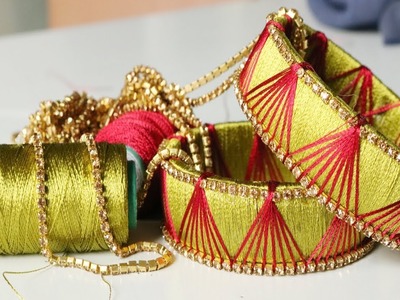 Latest Beautiful ZiGZag Designs Bangles Silk Thread Making | How to Make ZIG ZAG Bridal Bangles DIY