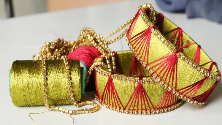Latest Beautiful ZiGZag Designs Bangles Silk Thread Making | How to Make ZIG ZAG Bridal Bangles DIY
