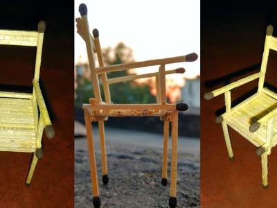 Matchstick Art :: How To Make Simple Matchstick Chair || By Creation Art