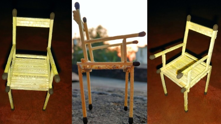 Matchstick Art :: How To Make Simple Matchstick Chair || By Creation Art