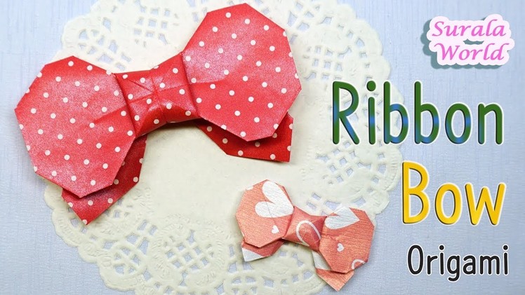 Origami - Bow, Ribbon (How to make a paper bow)