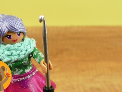 Playmobil DIY Stella scarf baharu | Belajar knitting dengan Stella