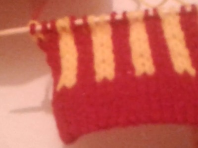 Pletenje u dve boje. knitting in two colors