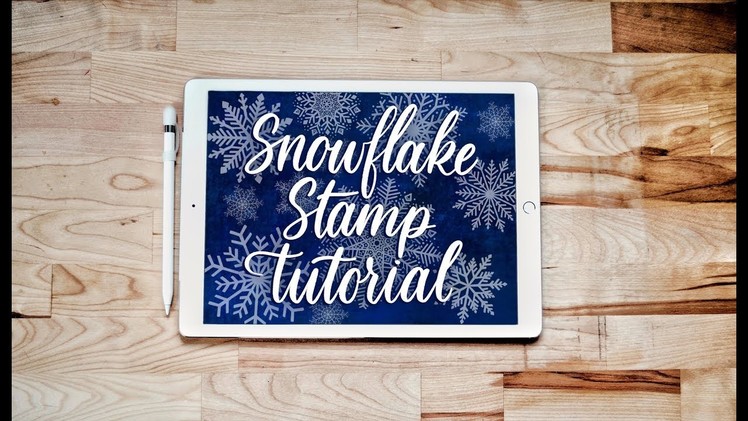 PROCREATE TUTORIAL - How to make a snowflake stamp brush