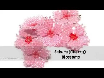 Sakura (Cherry) Blossom Brick Stitch Tutorial with Bead Crumbs!