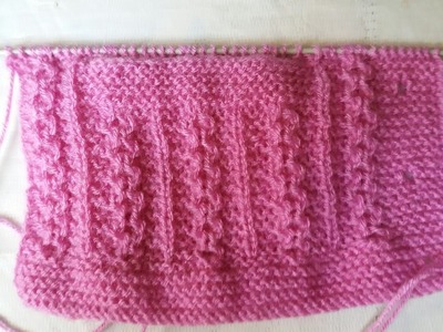 Single colour jacket knitting design - part - 3( pocket knitting )